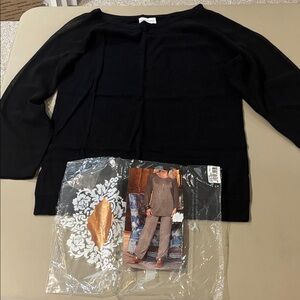 Soft Surroundings Black Cashmere Blend Top